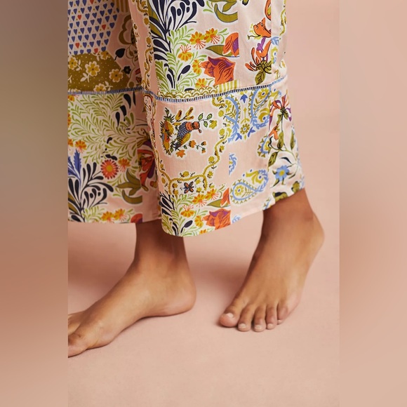 Anthropologie Adair Patchwork Floral Drawstring Sleep Pants - Picture 4 of 10